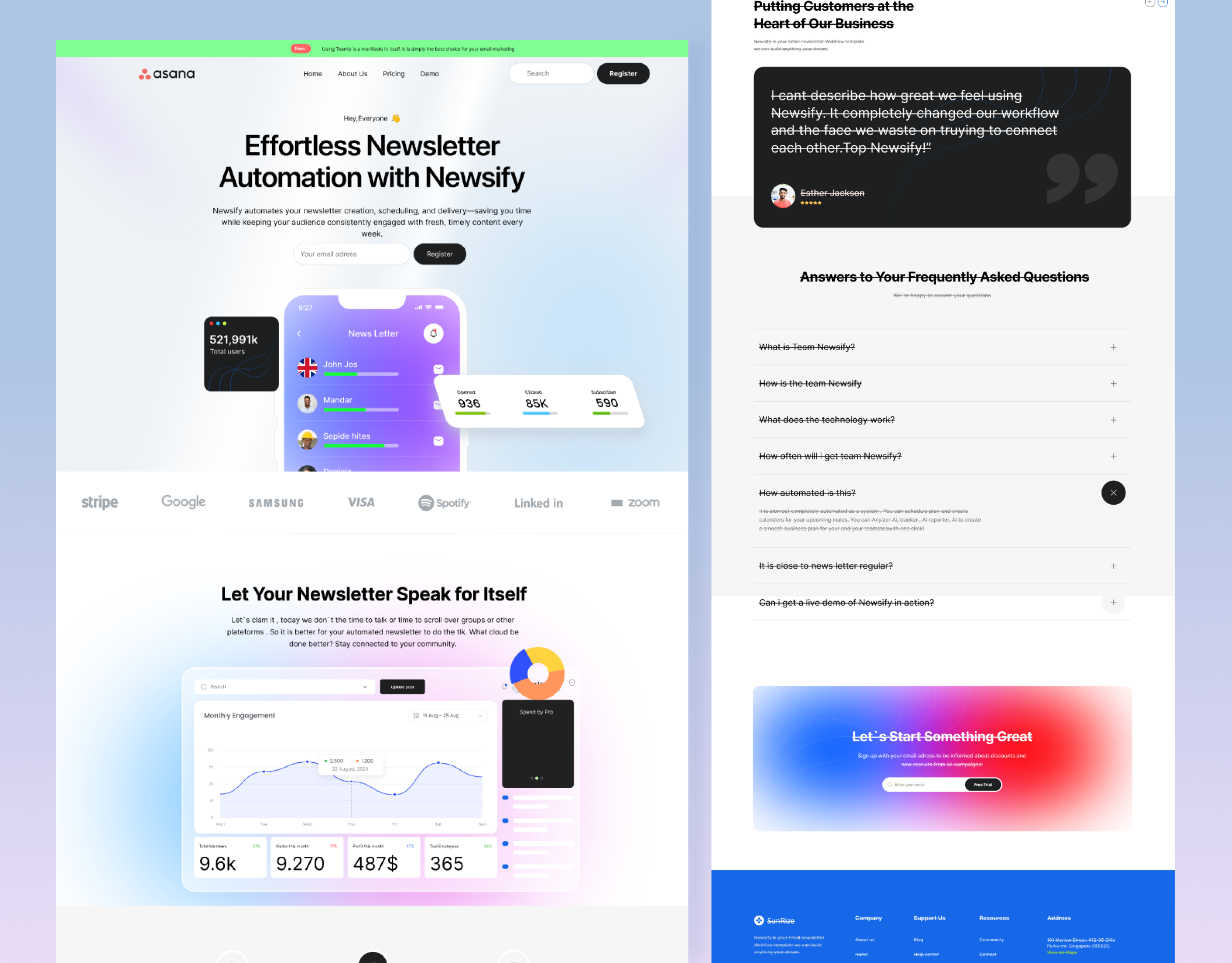 Saas Landing Page b2b business dashboard design landing page management product design saas saas landing page saas website software web web app web design webdesign website