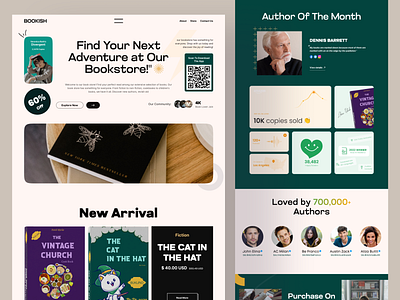 Bookish | An Online Bookshop Landing Page author website bestselling author book homepage landing page online book sale public speaker writer writer portfolio