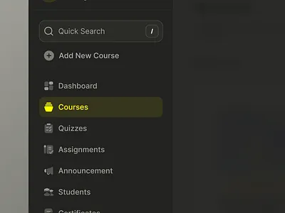 Side bar navigation UI - Dark mode clean ui dark mode dark side bar minimal ui premium side bar ui premium ui saas product side navigation ui sidebar ui ux