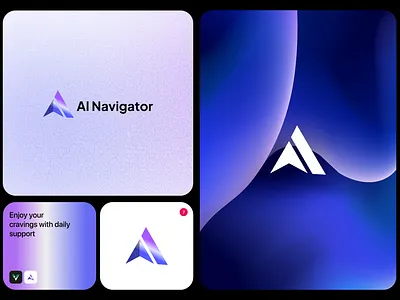 AI Navigator Web App 3d animation branding design graphic design illustration logo ui ux
