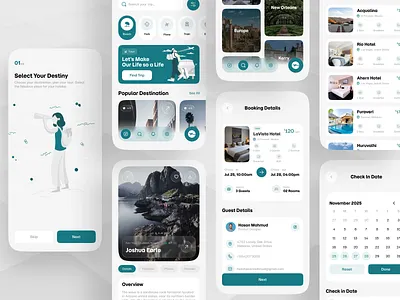 Travel Mobile App adventure app app design design flight booking app hotel booking app minimal mobile app mobile app design mobile application tourism tourist travel travel agency travel app traveling trip uset interaface ux vacation