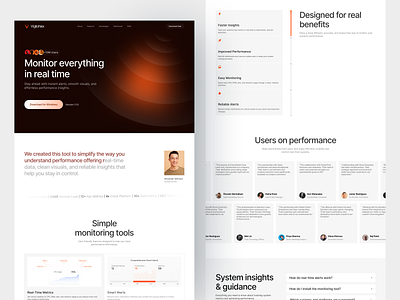 Real-Time System Monitoring platform design design product service startup ui ux web