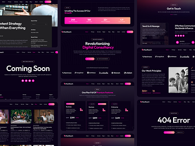 Digital Marketing Agency Website UIUX Design | Responsive agency website clean ui conversion focused creative website dark ui digital agency elementor landing page marketing website modern design professional design responsive design seo agency ui design user interface ux design web design website concept website ui wordpress theme