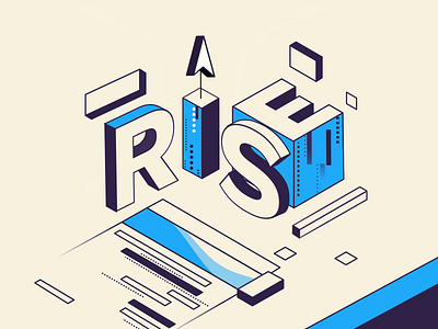 Determined to rise abstract animated type animation cursor design forward graphic design illustration letter loop momentum motion motion graphics motivation rise stay positive type typography ui vector