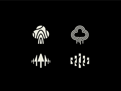 Sound + wood branding concept double meaning echo equalizer forest forest logo hearing logo music negative space pine tree roxana niculescu simple sound sound logo sound waves tone tree logo wood