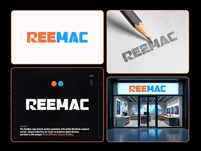 ReeMac Font Based Logo Concept best logo branding font based logo font logo gadget logo letter logo lettermark logo logo logo design reemac tech logo typography
