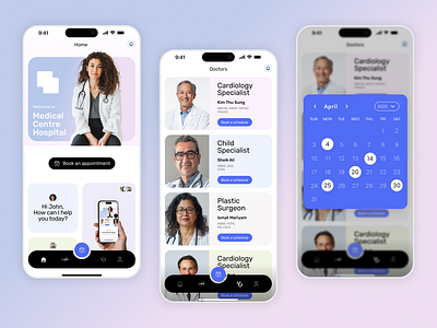 Telemedicine App Design app app design booking doctor doctor booking doctors fitness health monitoring healthcare hospital medical medical services mental mentalhealth mobile design online health patient portal telemedicine ui uiux