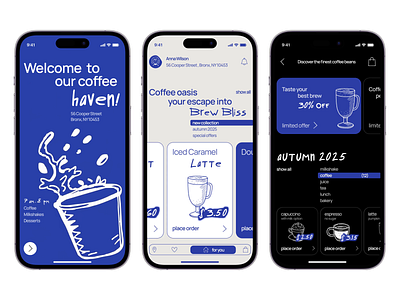 Brew Bliss — a coffee app concept animation branding concenpt design figma graphic design ios mobile mobile app ui ux