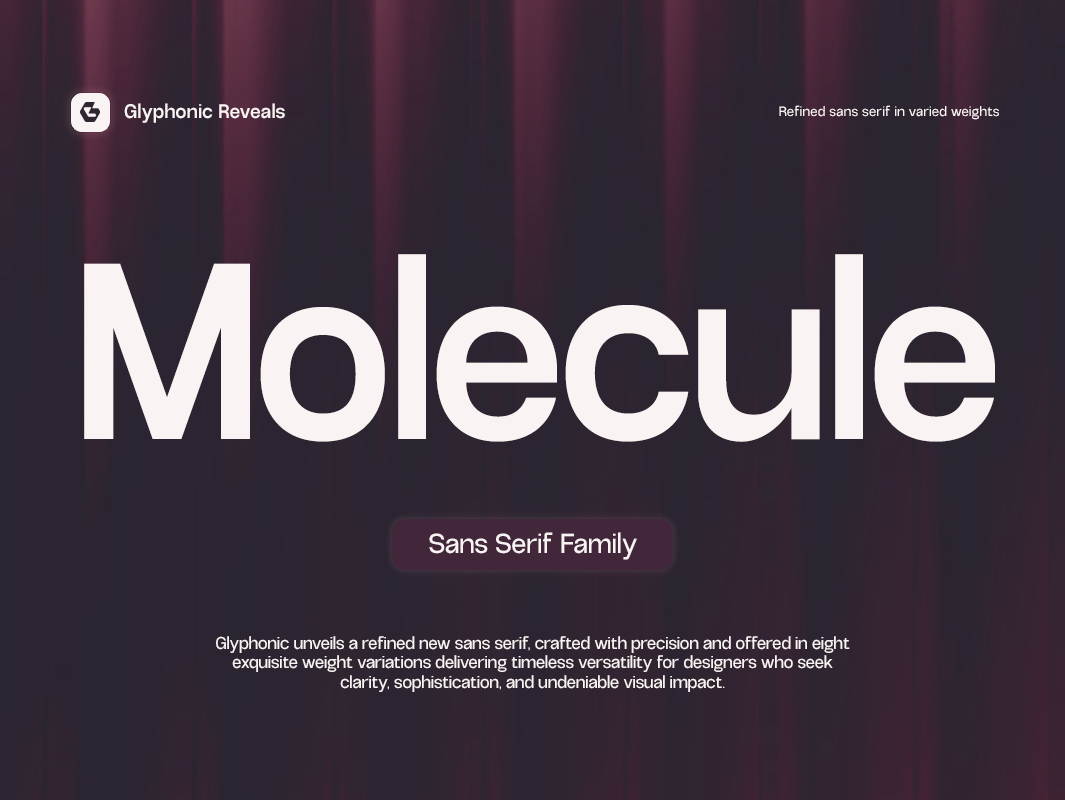 GC Molecule - Refined Sans Serif branding clean corporate design elegant font font glyph glyphonic graphic design logotype magazine modern neutral poster sans serif typeface typography ui web webfont