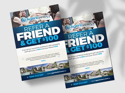 Property Referral Flyer Design branding clean corporate design creative design flyer design graphic design layout design modern print professional promotional design property agency property marketing real estate flyer referral flyer