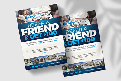Property Referral Flyer Design branding clean corporate design creative design flyer design graphic design layout design modern print professional promotional design property agency property marketing real estate flyer referral flyer