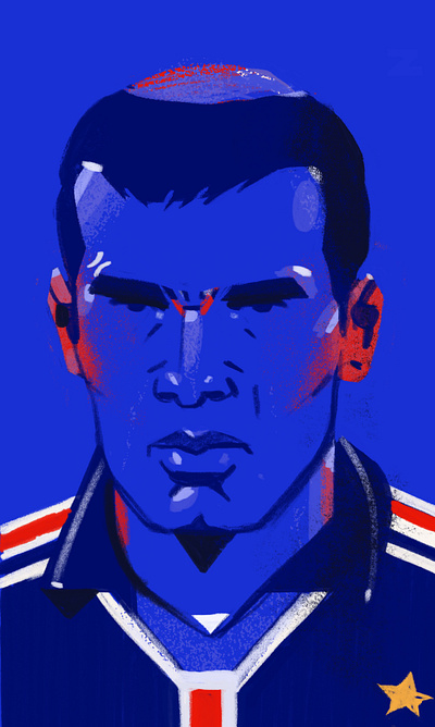 Zizu character design football football portrait france french illustrated zidane illustration illustrator manager people portrait portrait illustration procreate soccer soccer illustration zidane zizu