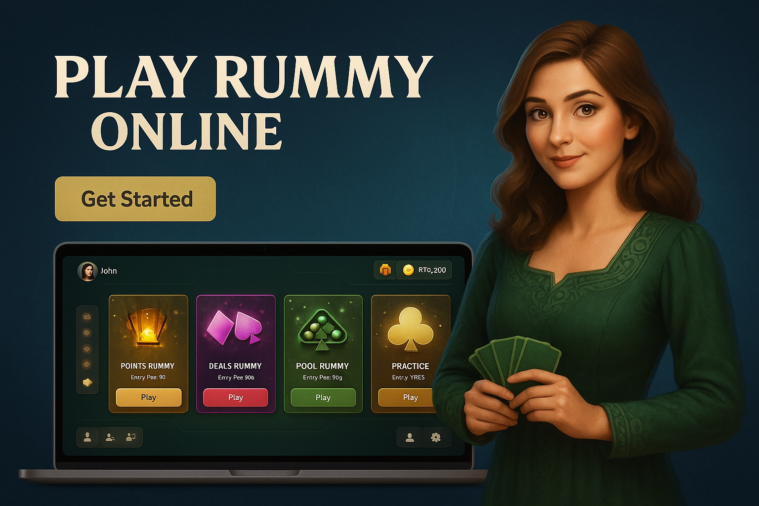 Captain Rummy 3d casino gamedesign gamedevelopment games onlinegaming poker rummy
