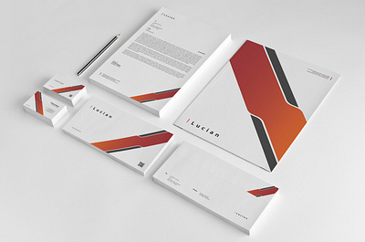 Corporate Stationery Template brand identity brand stationery business card clean corporate stationery creative design illustration illustrator letterhead minimal multipurpose template