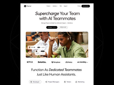 AI Agent - Startup Landing Page Design agency ai agent website ai product ai services ailandingpage aiux aiwebsite artificial intelligence chatgpt landing page landing page design marketing website modern ui product design product website saas landing page saas website startup website design