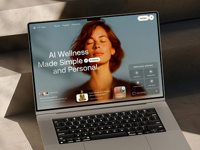 AI-Powered Wellness Website — Personalized UI/UX Case Study ai wellness app digital health healthtech design landing page meditation app ui mental health mental health app mindfulness app minimal ui mobile app design personalized ux responsive web design saas wellness ui ui ux user centric design uxui design web design wellness dashboard wellness platform ui wellness website