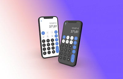 Blue Calculator app design graphic design logo ui vector