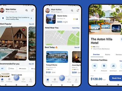 AI Hotel Booking UI Kit - React Native Expo App android app hospitality app hotel app hotel booking app ios app javascript mobile booking app react native react.js typescript ui ui kit