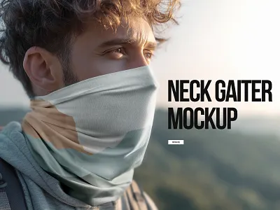 Neck Gaiter Neckwear Mockup apparel balaclava buff cover dust proof fabric face mask fleece gaiter mock mockup neck gaiter neck warmer necker neckerchief protection scarf sport tube windproof