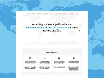 Nonprofit Legal Landing page corporate design landing page law website legal map minimal branding minimalist design nonprofit services page web design