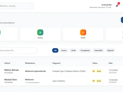 PrescribePro | AI Prescription React Native Expo App + Mern Web ai app branding design doctor app graphic design management app patient management app prescription management app react native react.js ui ui kit