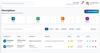 PrescribePro | AI Prescription React Native Expo App + Mern Web ai app branding design doctor app graphic design management app patient management app prescription management app react native react.js ui ui kit