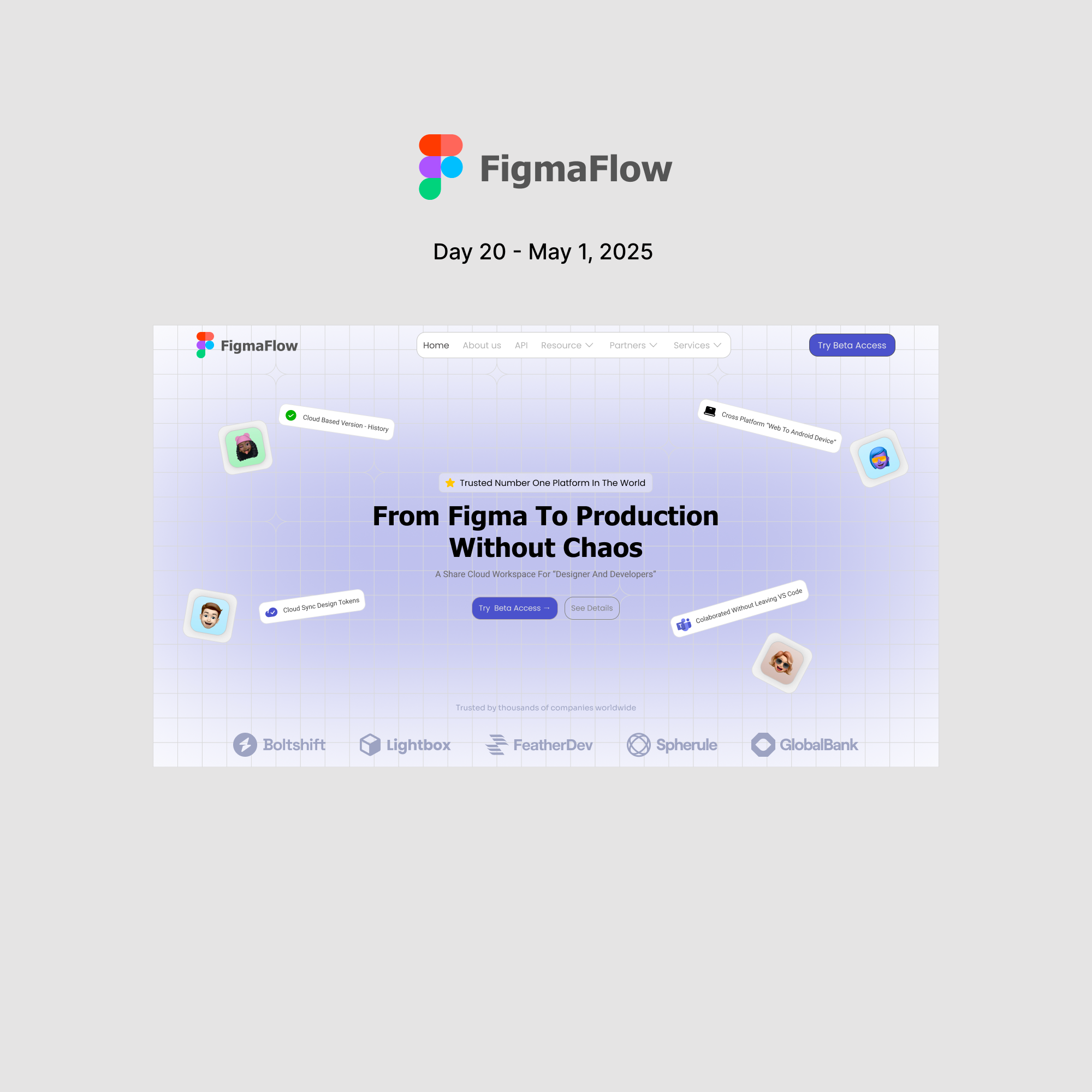 Figma Flow - Landing Page landing page ui