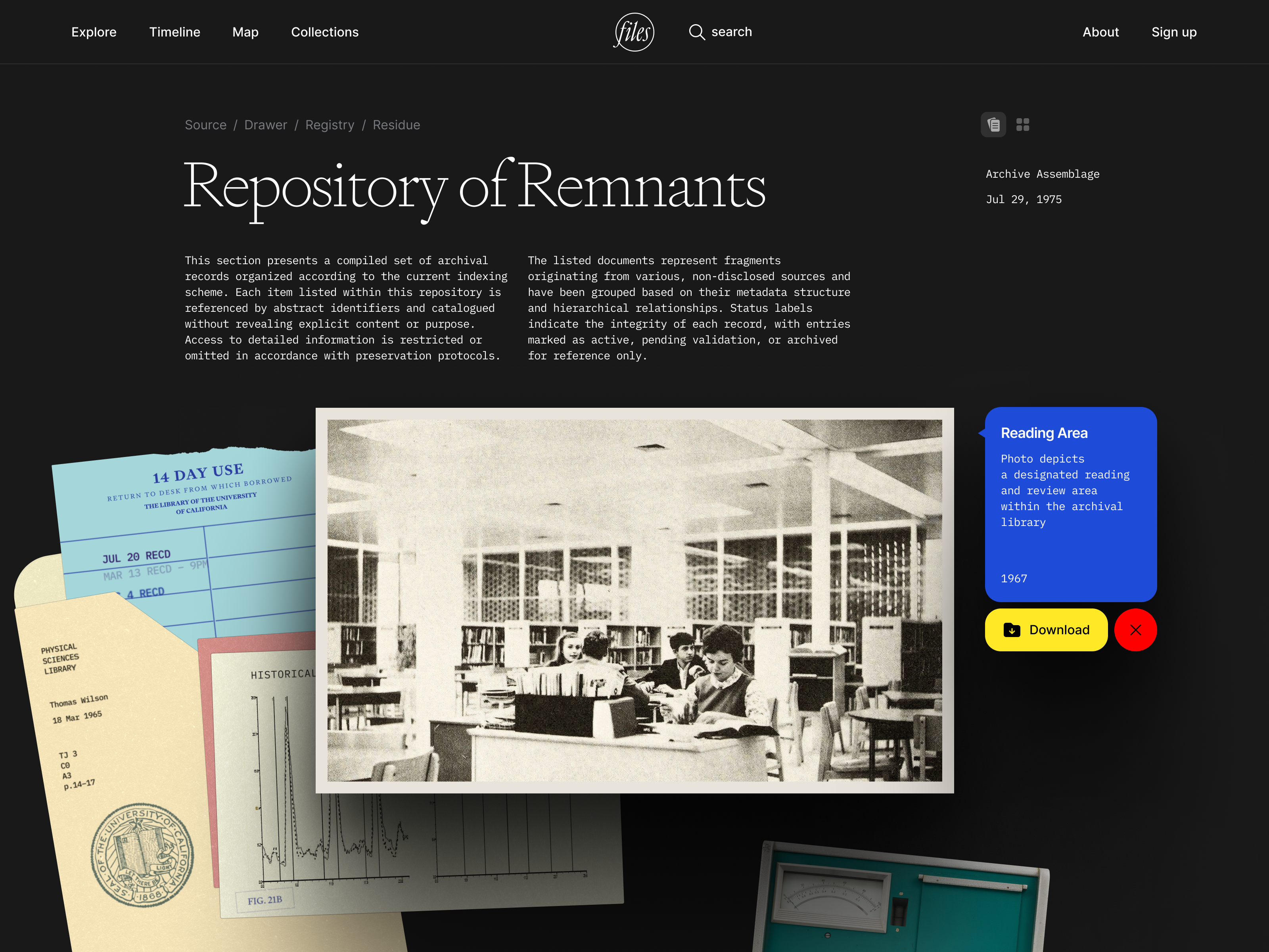 Example of Data Visualization Website: Interactive Fragments Page