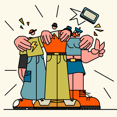 People series for Freepik graphic design illustration vector