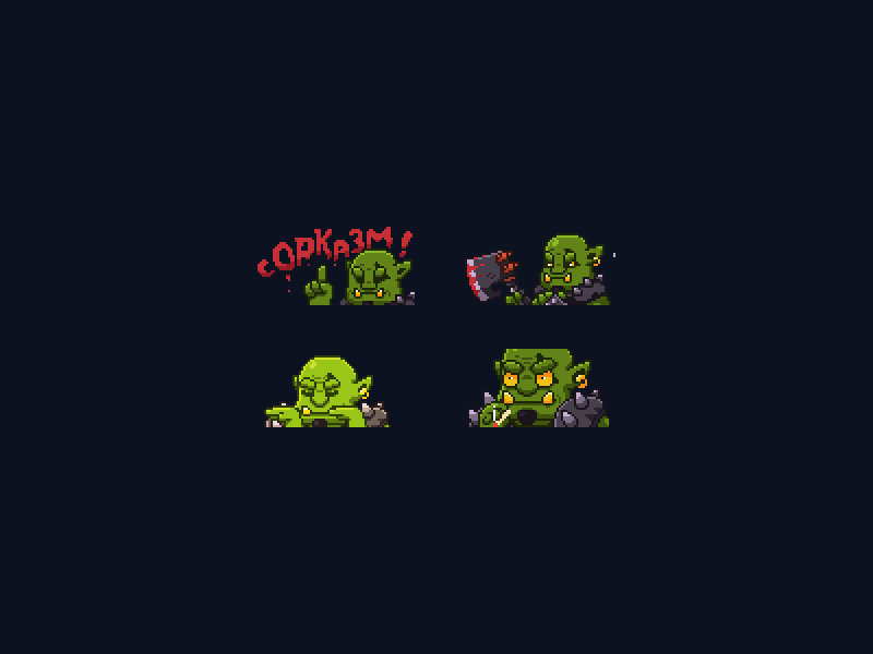 Blood Bowl animation blood bloodbowl bowl goodgame orc pixelart