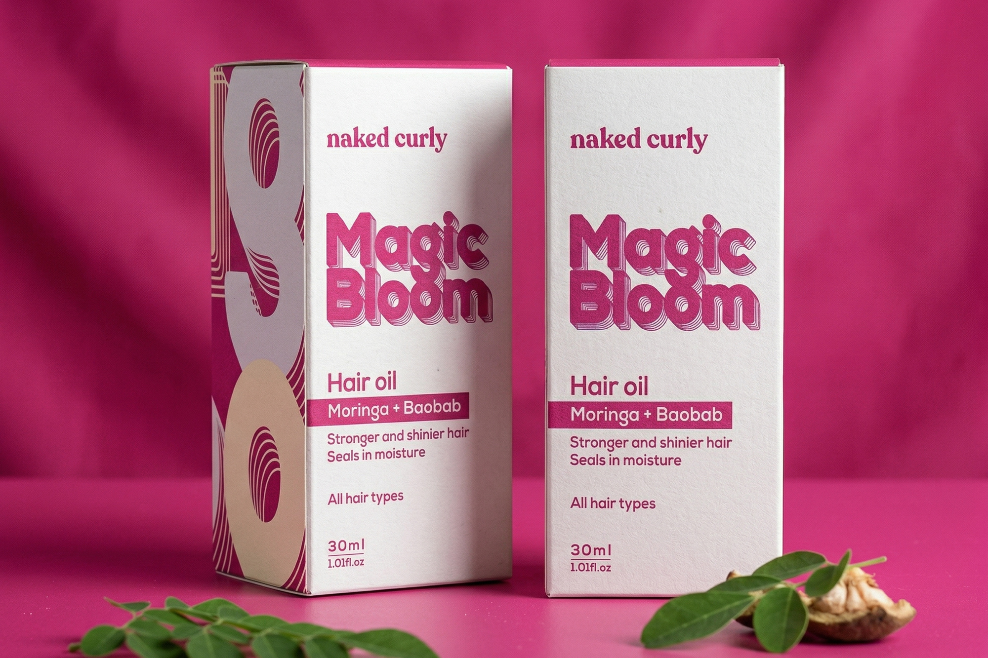 Hair Oil Box - Product Packaging & Branding Design beauty product box design brand identity branding clean consumer product cosmetic graphic design hair oil modern packaging packaging design personal care packaging pink print print design product packaging professional retail packaging visual communication