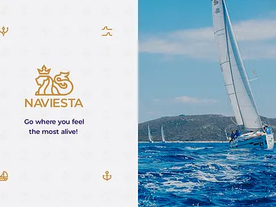 Naviesta icon illustration logo sail sea