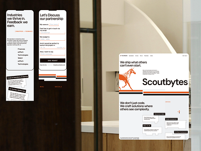 Scoutbytes - Website agency website branding landing pade mobile product design startup ui uiux unicorn uxui web design webflow website