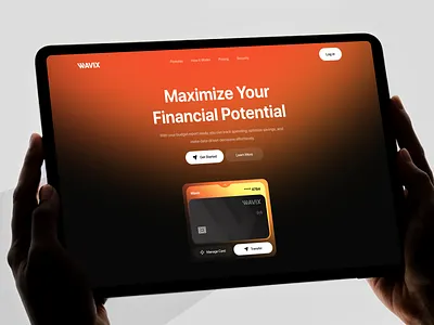 Finance Landing Page app bank app banking desing digital finance finance app investment landing page minimalist saas ui ux wallet web web application web design website