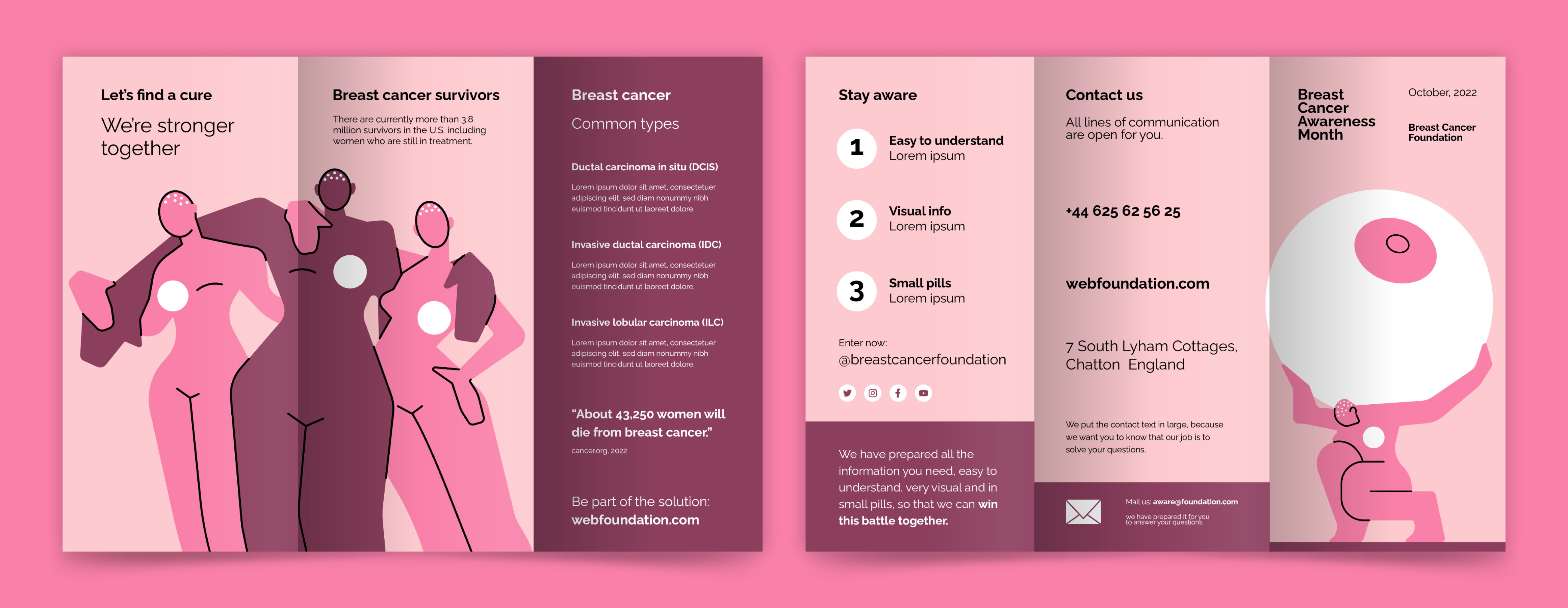 Breast Cancer for FREEPIK design illustration vector