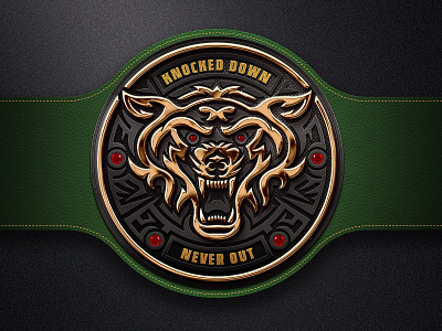Knocked Down. Never Out. art belt championship design digital art graphic design illustration
