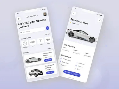 Mobile App Concept app automotive car design landingpage mobile app rental car ui ux vehicle website