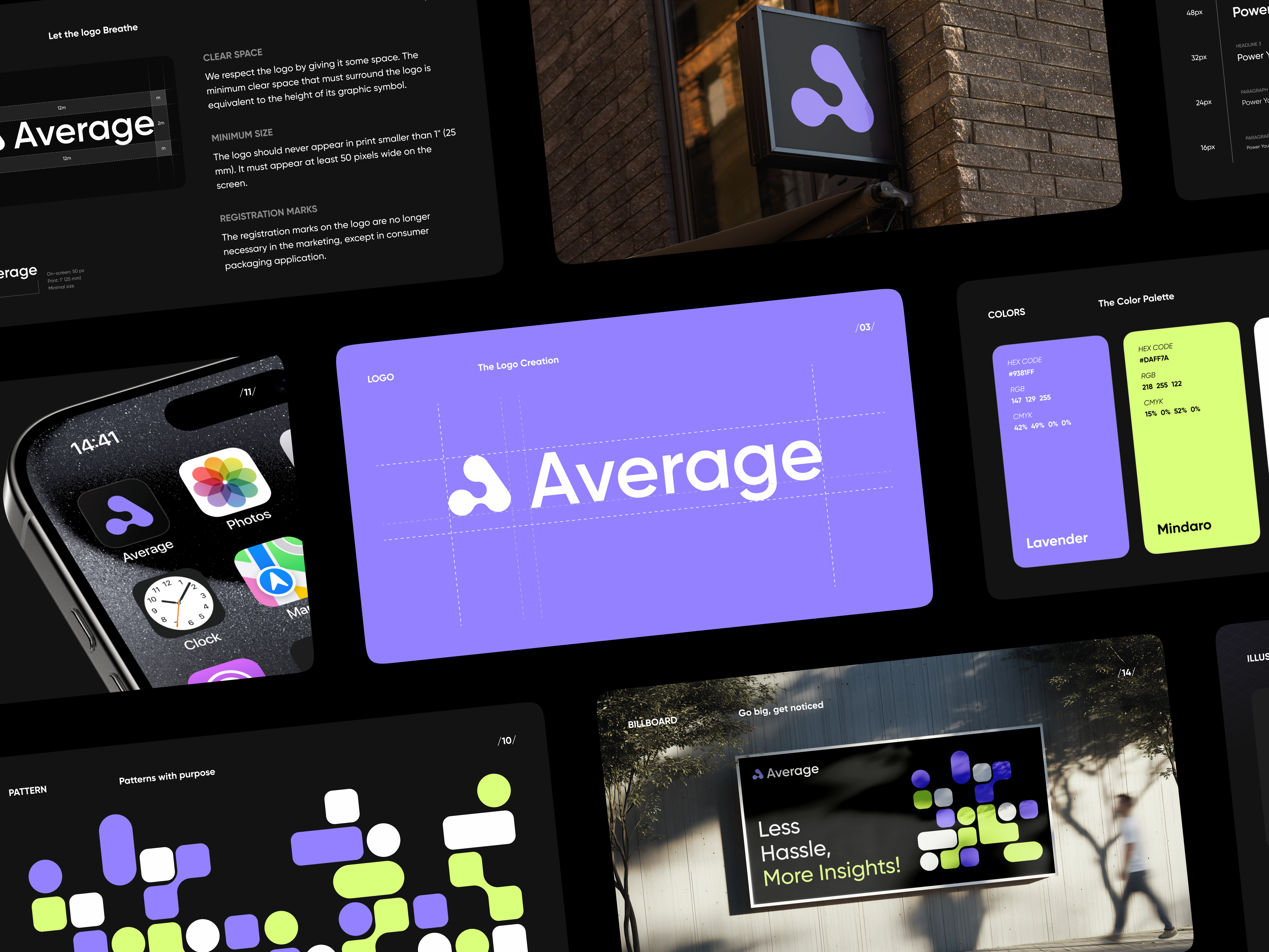 Average – Branding for a Revolutionary Finance Tracker brand book brand design branding finance tracker fintech graphic design logo design visual identity