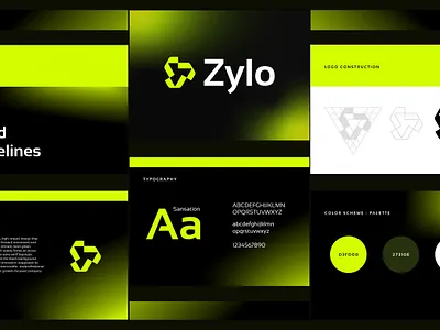 Zylo - Logo Design & Branding Kit abstract brand design brand identity brand identity guidelines branding corporate identity fintech geometric graphic design logo logo design logomark logotype minimal modern saas visual identity