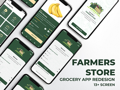 Farmers Store Grocery App Design app design app ui design apps ui ux design delivery app ui design e commerce apps ui food apps grocery app grocery app ui ui ui kits
