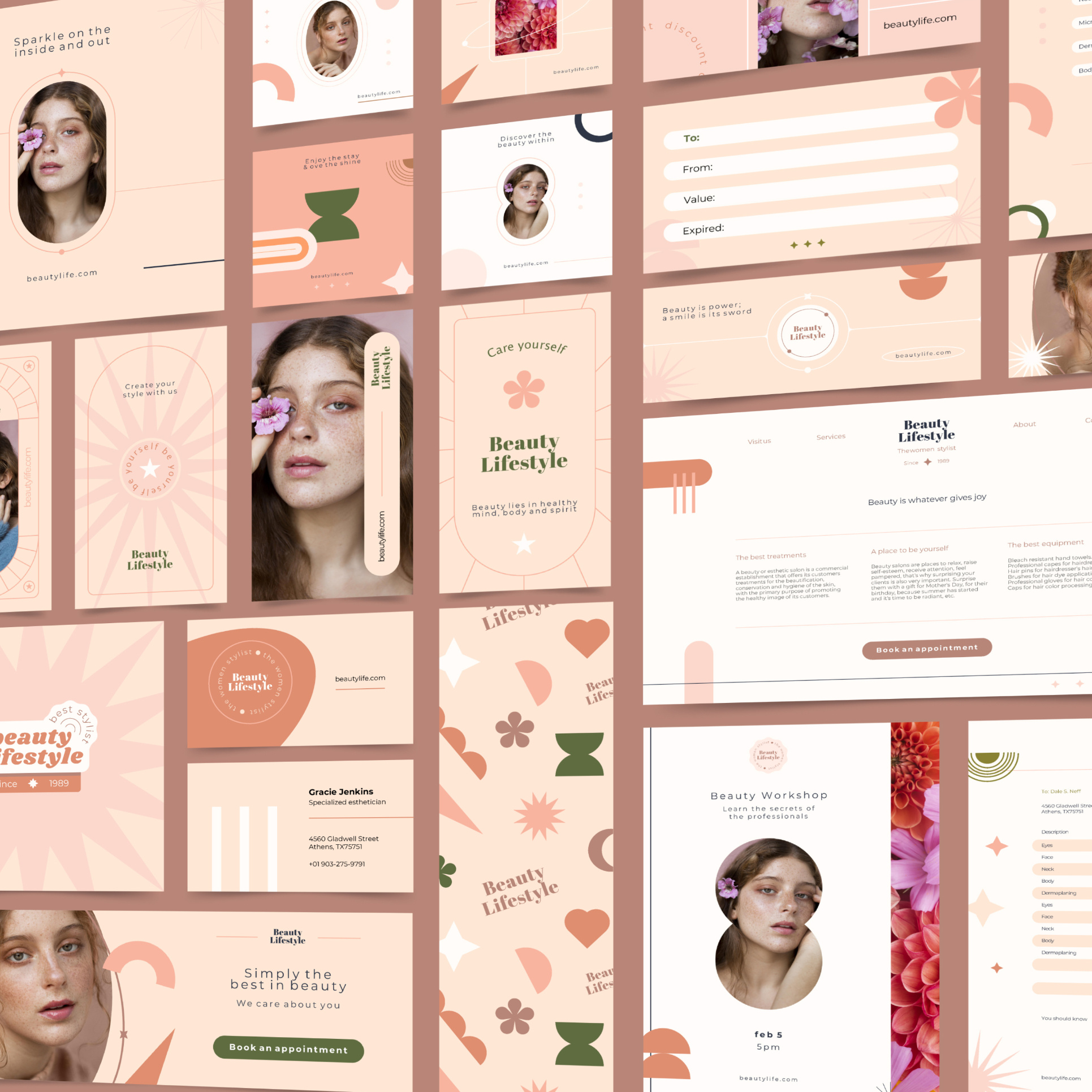 Beauty Templates for FREEPIK design graphic design vector