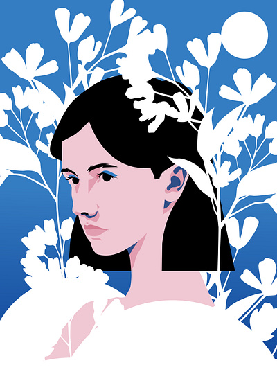 Winter bloom abstract branding bride composition cover design editorial editorial illustration floral illustration laconic lines minimal portrait portrait art poster vector vector illustration wedding wedding illustration