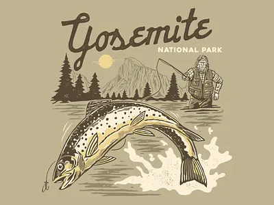 Hooked for life Sasquatch goes to fishing 🎣 branding fishing graphic design illustration illustrator logo outdoors