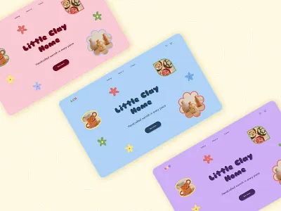 Concept for the homepage of a clay goods shop clay clay shop color palette concept design homepage typography ui ux