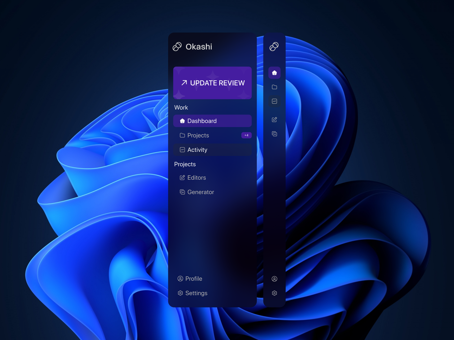 Management App Sidebar UI ui