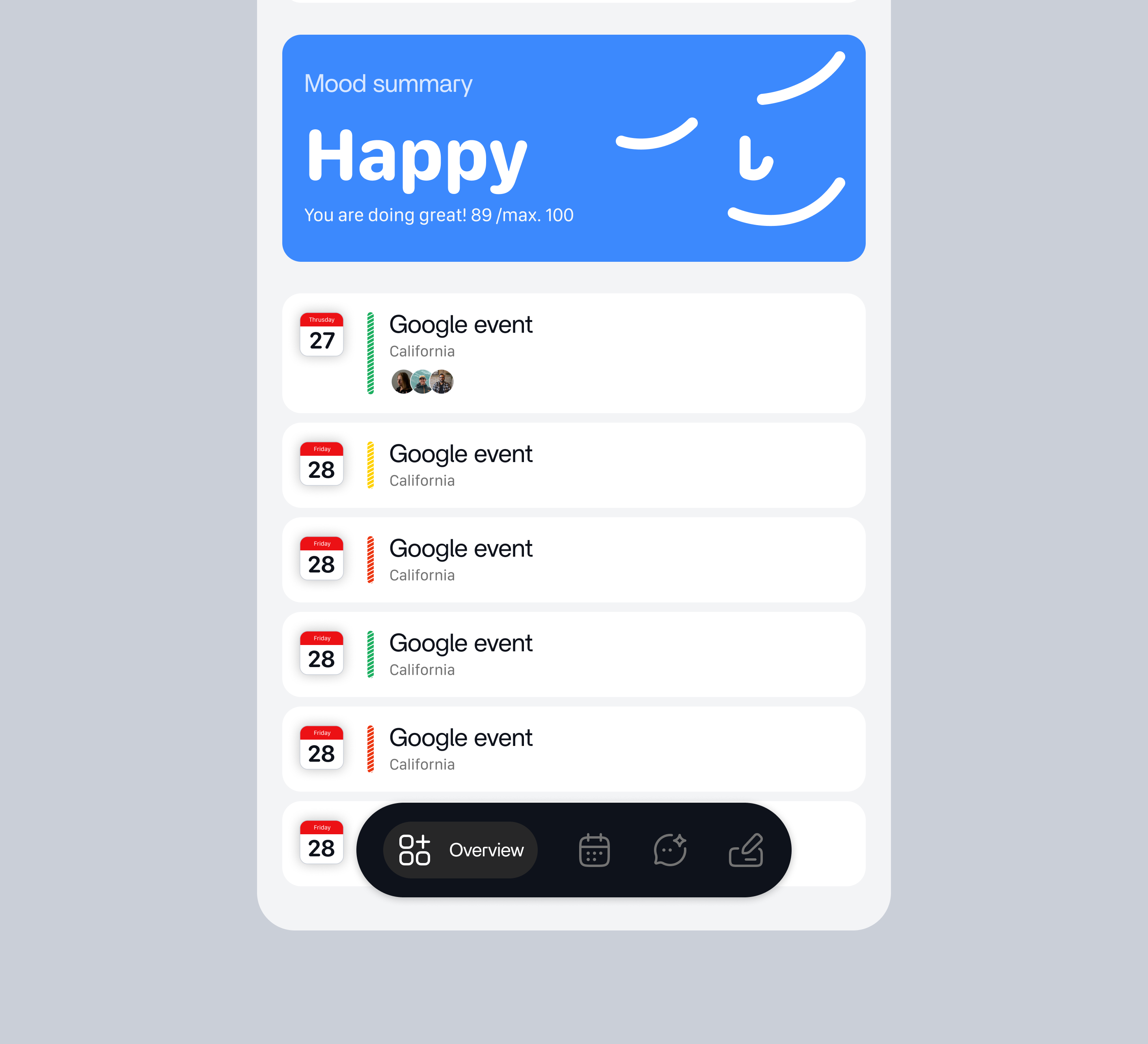 Mood tracker