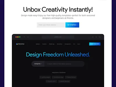 Introducing a fresh landing page concept for Prismix