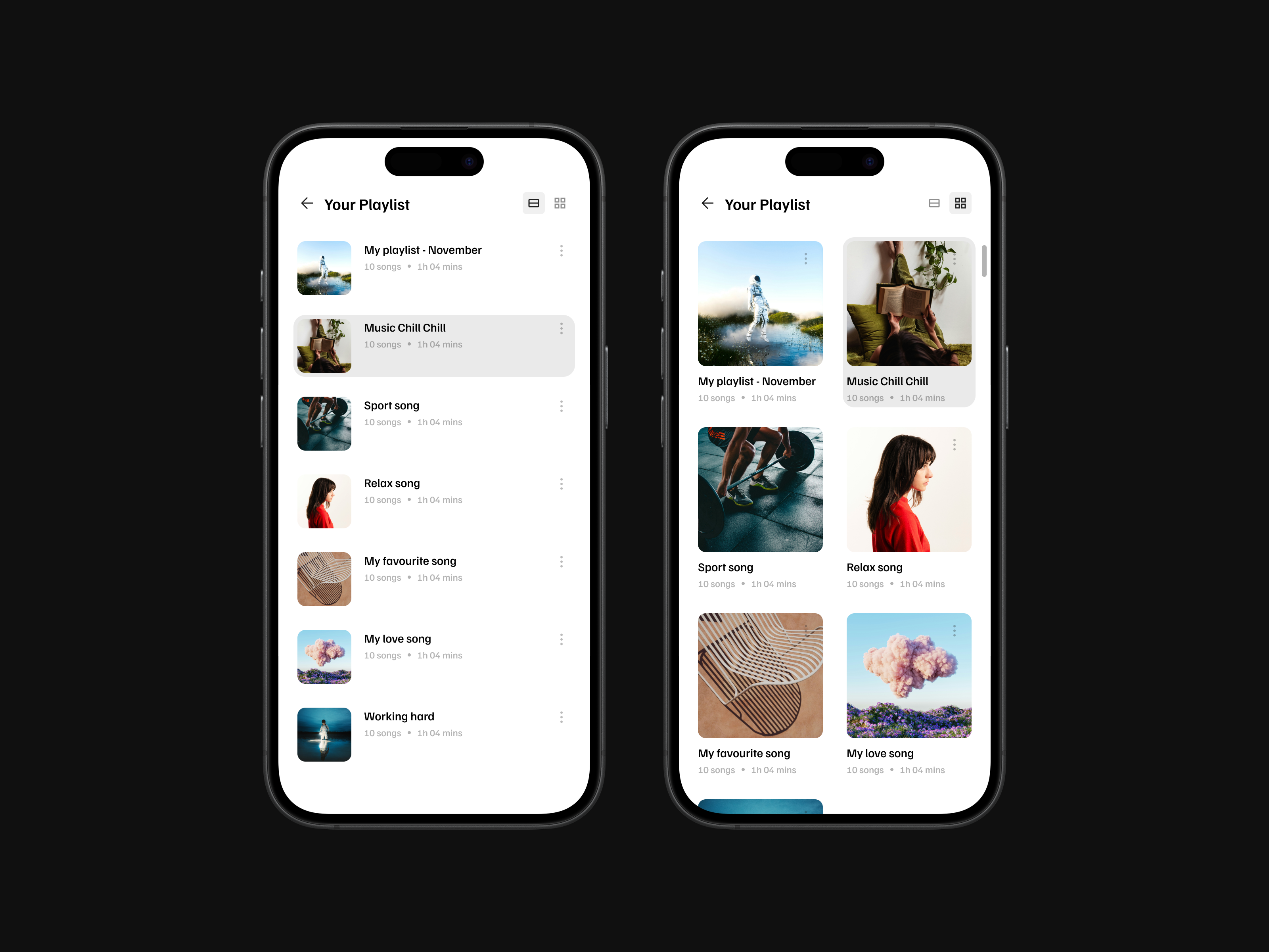 #04 Music App – Change layout feature 🤔 layout feature mobile app music app ui