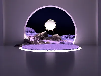 Snow globe 3d design illustration