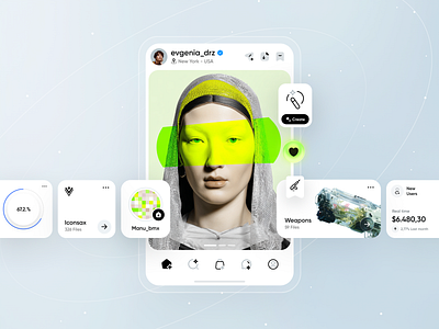 Card UI Vuesax - Iconsax 💎 ai card clean components fashion home page icons iconsax interface ios manuel rovira minimal minimalistic mobile ui ui design uiux vuesax